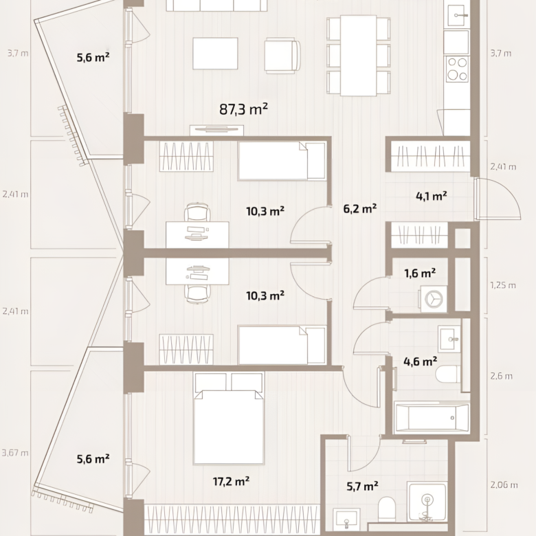 Bright Sea-View Residence with Compact Luxury Layout