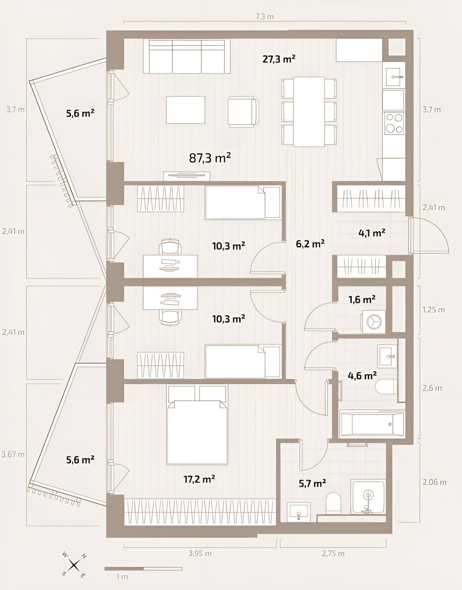 korter_19 Bright Sea-View Residence with Compact Luxury Layout
