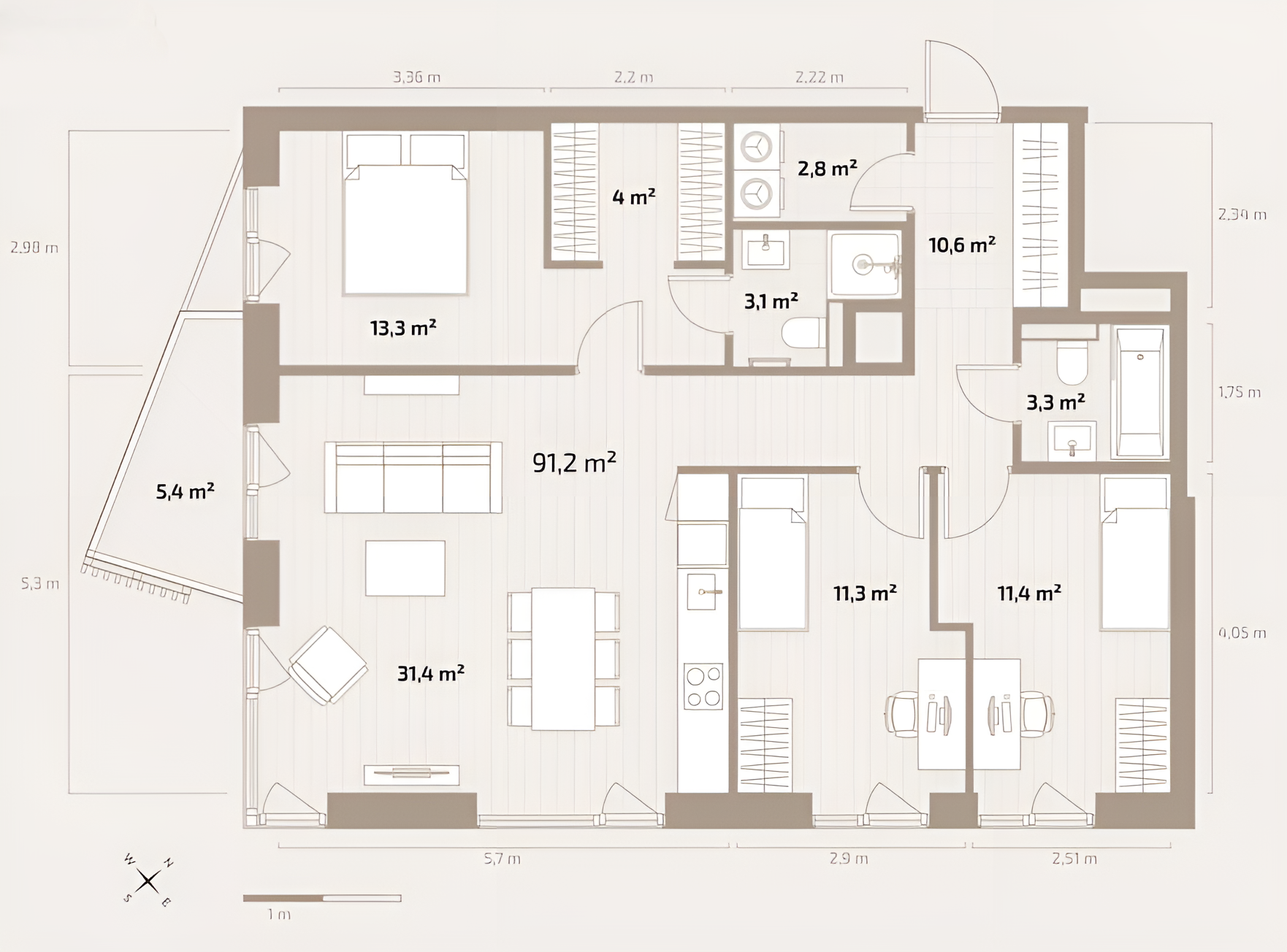korter_39 Contemporary Family Apartment with Sea Views in Tallinn